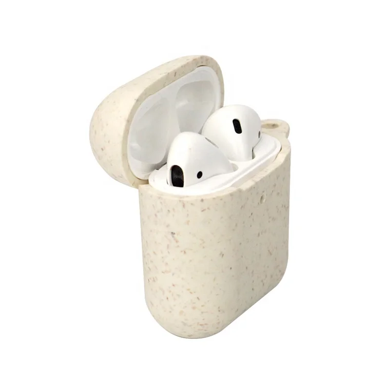 

2020 New Design Earphone Protective Case Degradable Natural Wheat Straw Headphone Cover, Multi