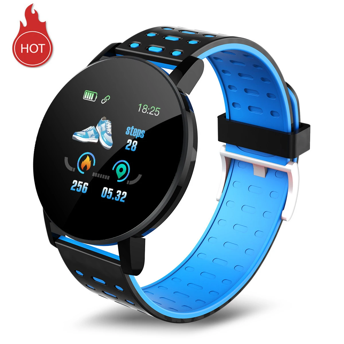 

2021 new smart watch 119plus new wrist bracelet band blood pressure sport wristband fitness tracker 119 plus smart watch