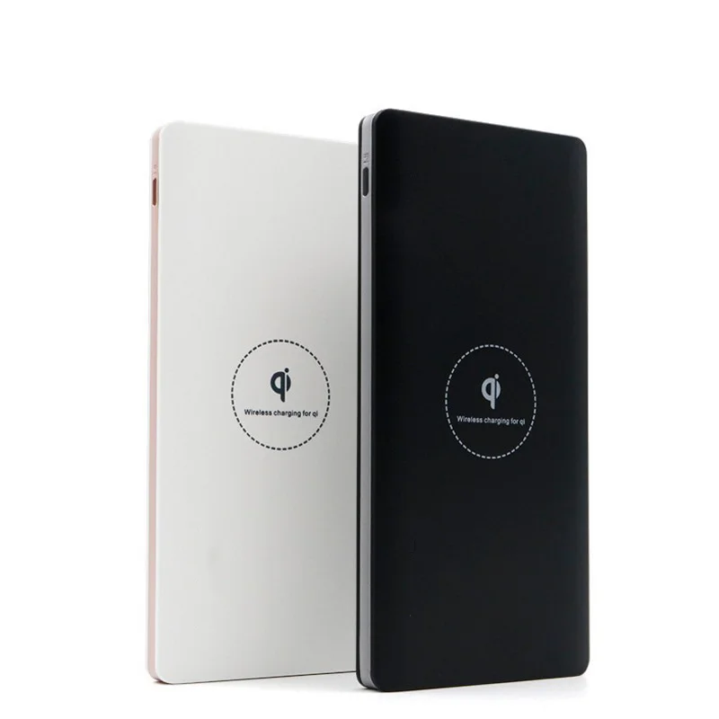 

2020 New ! Super slim Qi wireless Power Bank 20000 mAh Portable Power Source Qi Wireless Fast Charging Charger Powerbank, Black, white