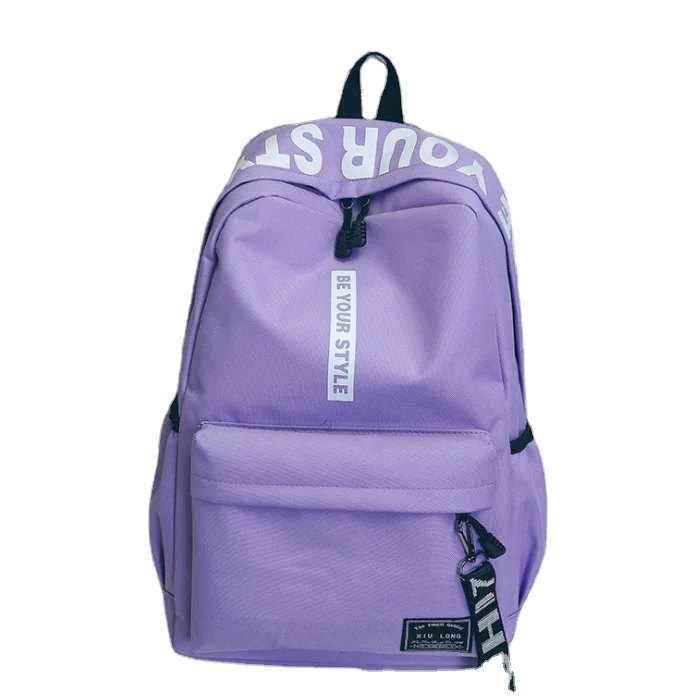 

Hot Sell Junior High School Student Canvas Backpack Fashion Trend Travel Backpack Campus Casual Backpack, Picture