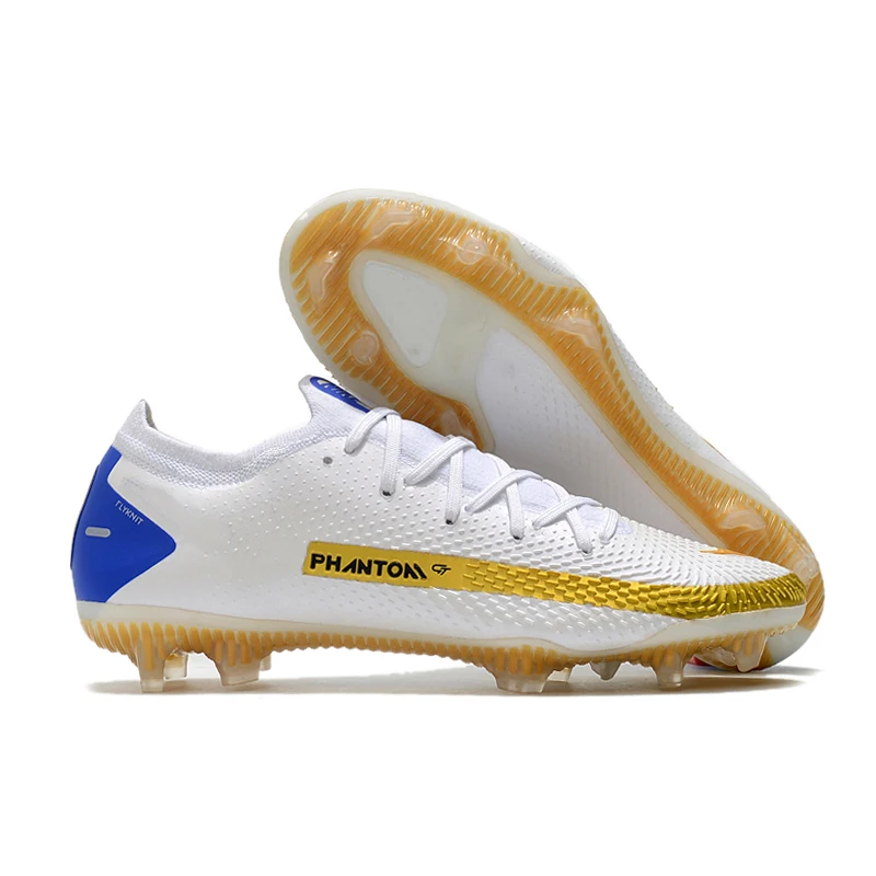 

Men's Phantom GT High and Low Top Waterproof Full Knit White Orchid Football Shoes Dynamic Fit FG soccer shoes 39-45