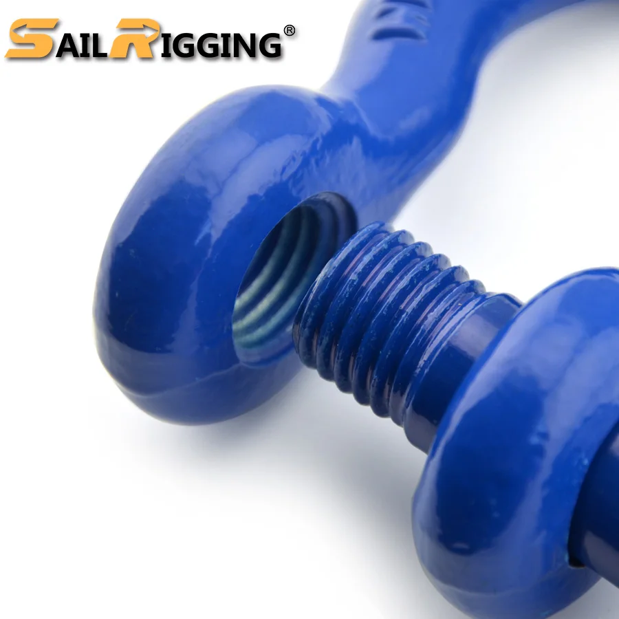
U.S. Type Galvanized Carbon Steel Screw Pin Shackle Drop Forged Anchor Bow Omega 3/4 Shackle 