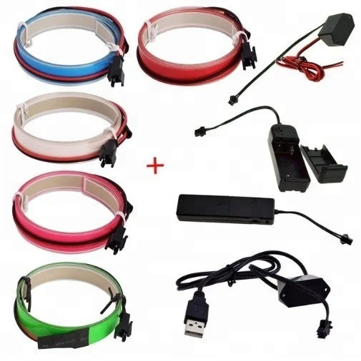 1M LED Flexible Neon Glow EL Tape Strip Strobing Electroluminescent Ribbon Cable waterproof led strip lights el wire tape