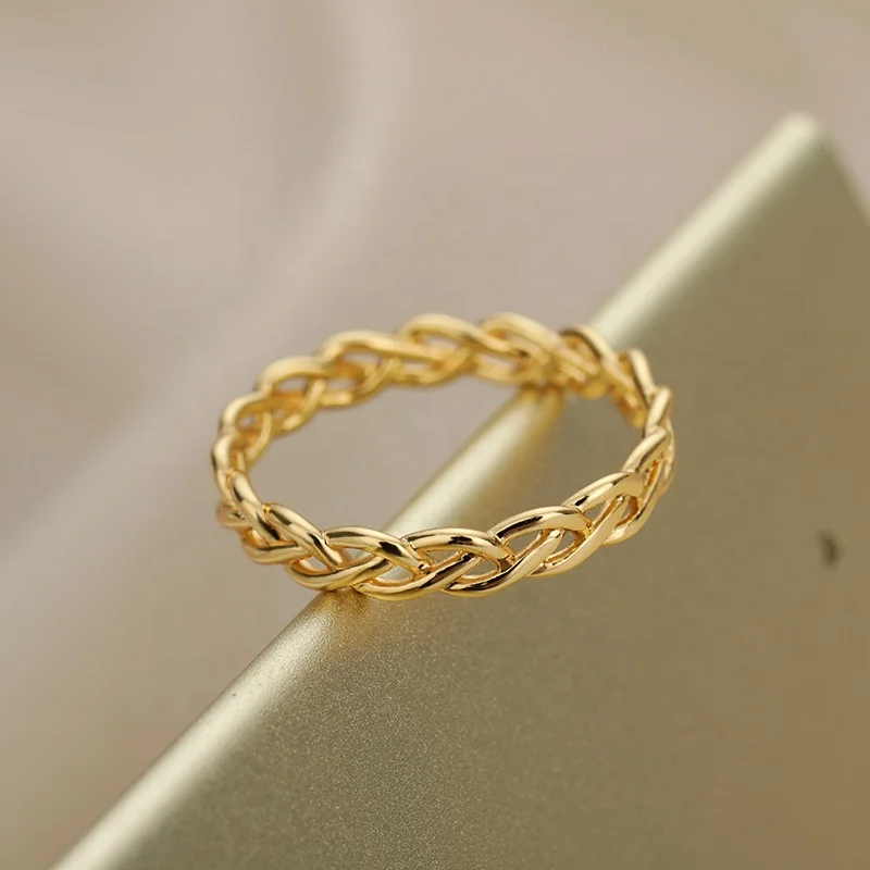 

Simple Rings Jewelry Women Stainless Steel Rings Jewelry Women 18K Gold Hollow Ring