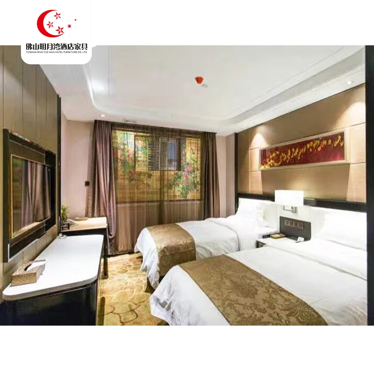 
Customized Simple Twin Bedroom Set Hotel Apartment Furniture 