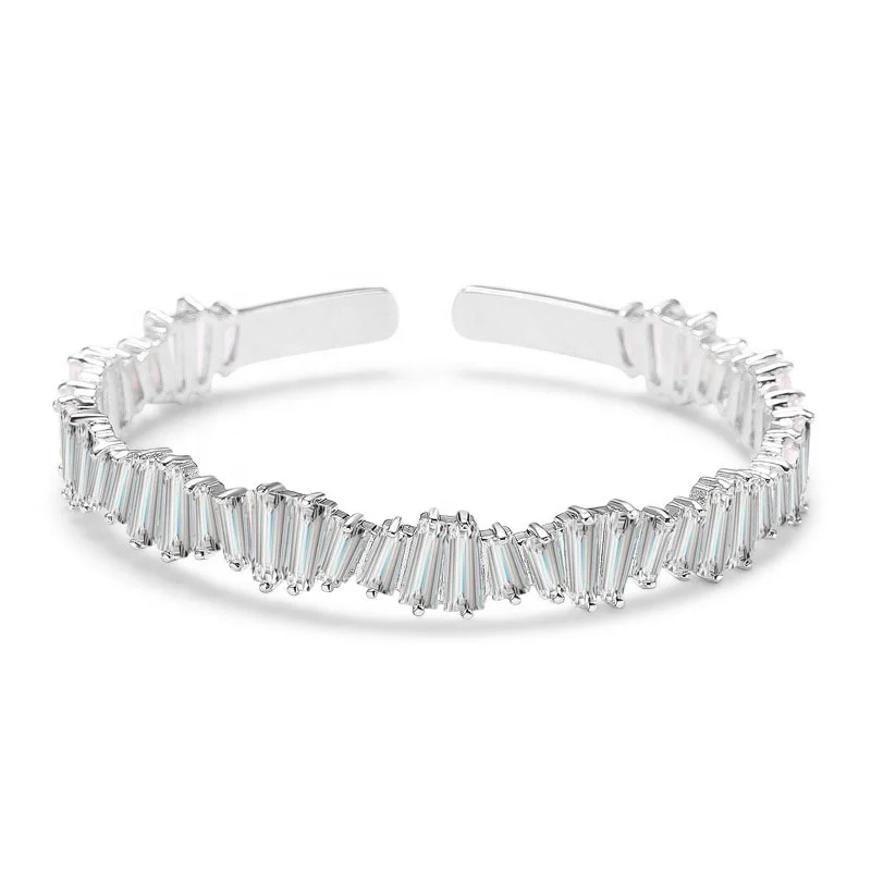 

GENYA New design Zircon Bridal Bracelet Fashion high-end crystal tennis Bracelet wrist band bangle
