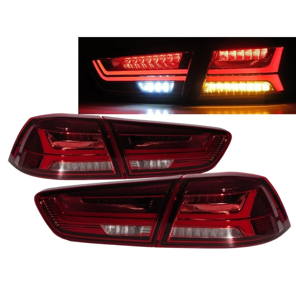 

LANCER EVO X 10 08-16 Sedan A6Look LED Tail Rear Light Red/Clear for Mitsubishi