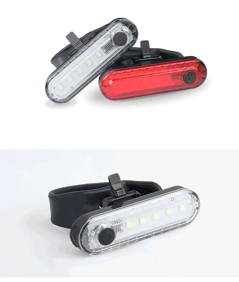 

Bright Bicycle Front And Tail USB Charging Lights Are Suitable For Night Riding cycle light led bicycle, Red, white, red/blue, red/white