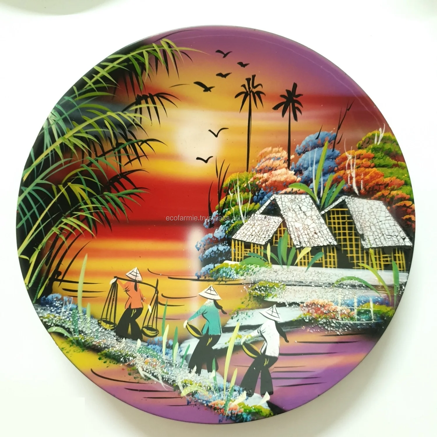 Lacquered Wooden Plates Classic Traditional Vietnamese Style Cheap ...