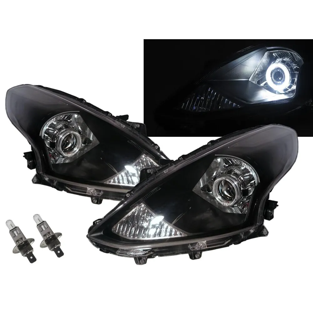 

Almera N17 MK3 2018-present 4D Guide LED Angel-Eye Headlight BK for NISSAN LHD