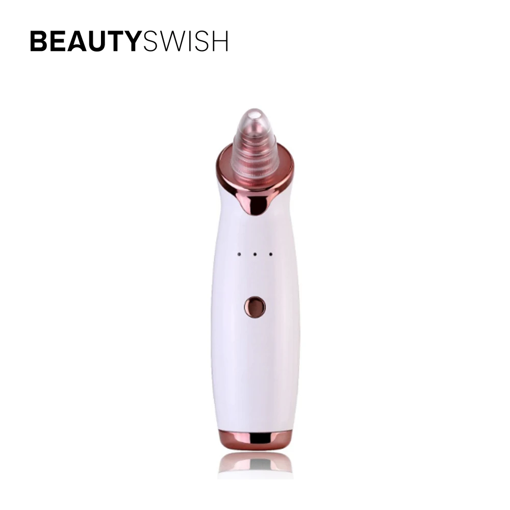 

Private Label Beauty Personal Care Acne Face Whitehead Pimple Removal Device Skin Nose Pore Cleaner Blackhead Remover Vacuum, White&rose gold