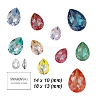 

( New 2020-21 ) SWAROVSKI Elements Fancy Stone (4320) Pear DeLite Lacquer Crystal Rhinestones