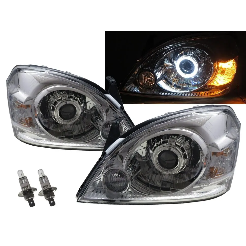 

X-Trail T30 MK1 06-08 5D Guide LED Angel-Eye Headlight CH Taiwan for NISSAN LHD