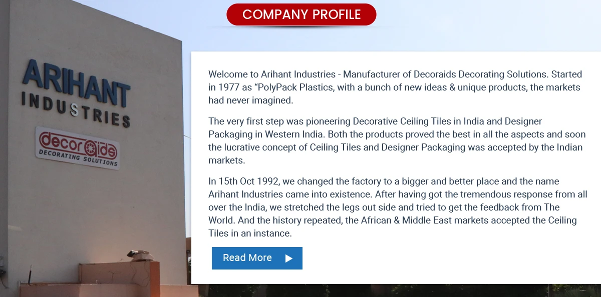 Arihant Industries Ceiling Tile Faux Tin Ceiling Tile