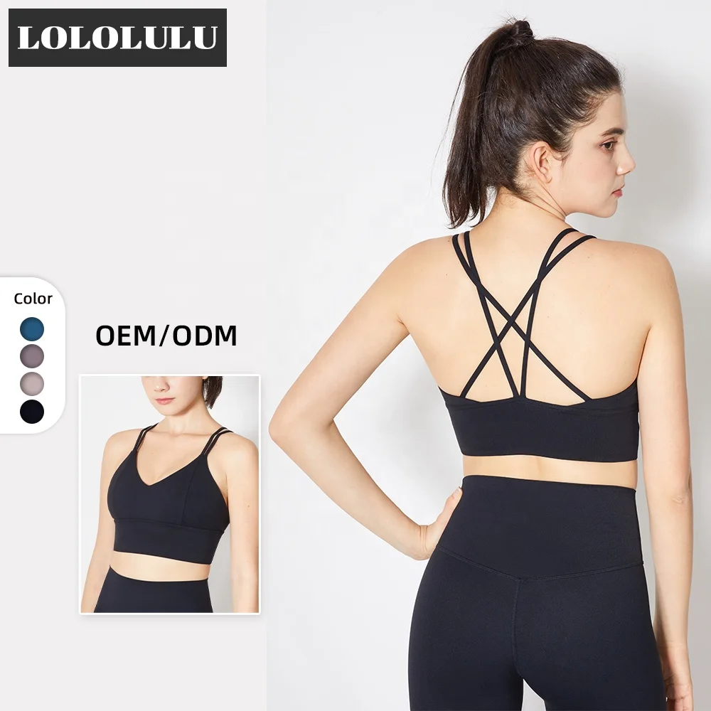 

Comfort Seamless Vest Yoga Suit Quick Dry Workout Yoga Sports Bra Spaghetti Strap Recycled Yoga Bra