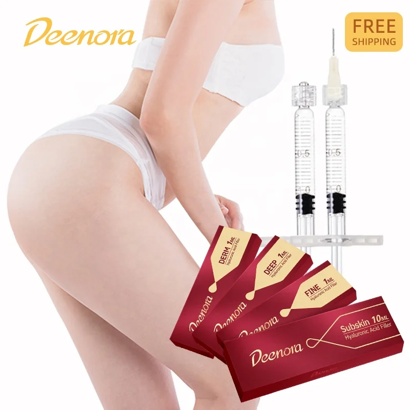 

Deenora 10ml 2ml 1ml nasolabial folds medical grade facial filler breast butt lip enlargement gel hyaluronic acid dermal filler