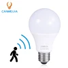 smart radar microwave motion sensor A60 energy saving cfl lamp housing 110v 220v E27 B22 5w 7w 9w led light bulbs