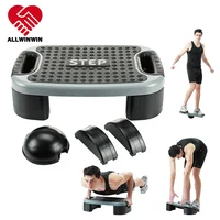 

Allwinwin AES01 Aerobic Step - Versatile Slant Board Push Ups Handle Balance Board Platform Exercise Workout