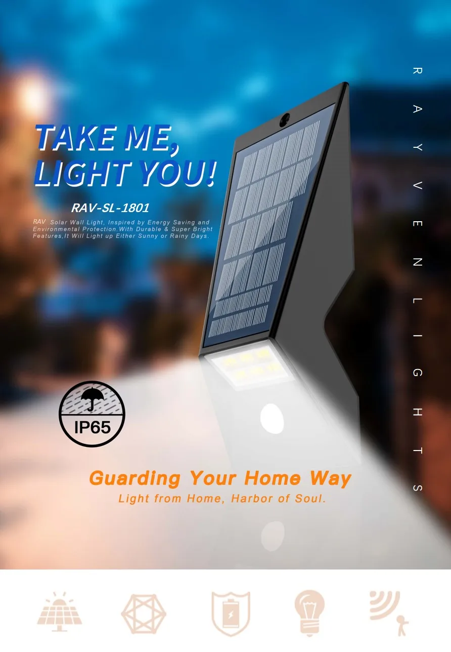 Amazon Hot Sales Garden Solar Wall Light Motion Sensor