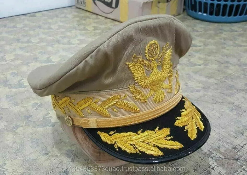 再现美国道格拉斯·麦克阿瑟将军制服卡其布帽帽高品质