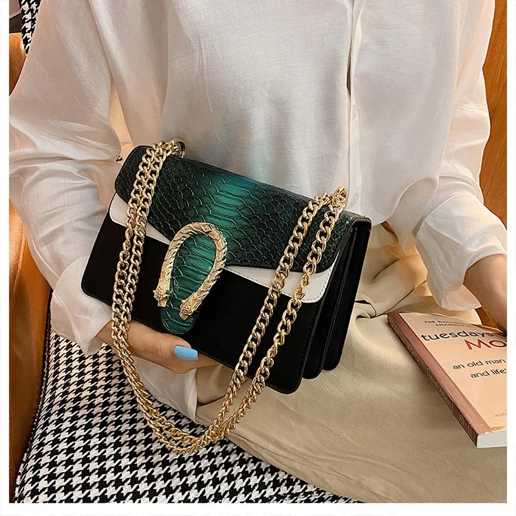 

Fashion High Quality ladies PU Leather Snake Skin Square Crossbody Clutch Bag Liquor Purses And Handbags, White/black/green/grey/brown/leopard