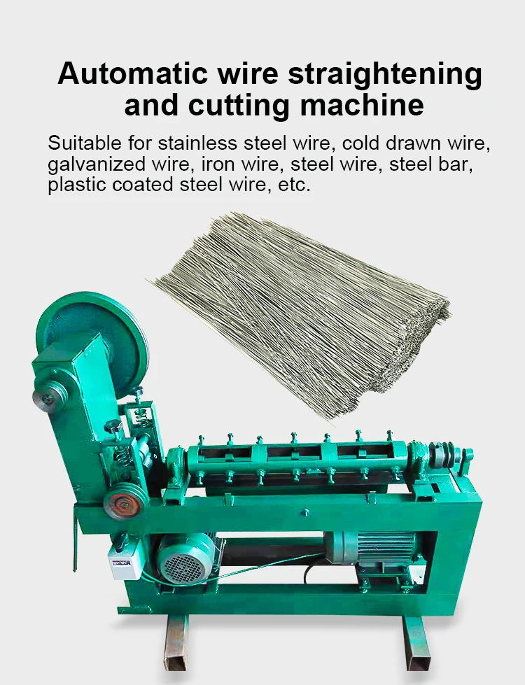 Automatic Steel Wire Straightening And Cutting Machine Stainless Steel