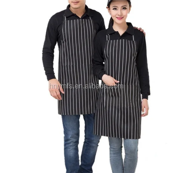 
Full Body PolyCotton Stripe Patterns Apron Kitchen Baking Adjustable Chefs Apron 