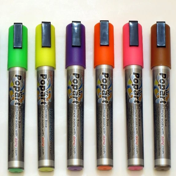 

Hot selling Reversible nib Fluorescent Color Glossy surface window pen