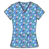 Beautiful cheap nurses christmas scrub top hospital uniforms 100% polyester half sleeve