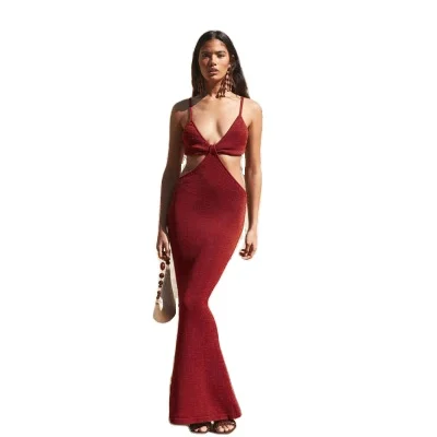 

Backless Sexy Summer Knitted Casual Summer Women Dresses