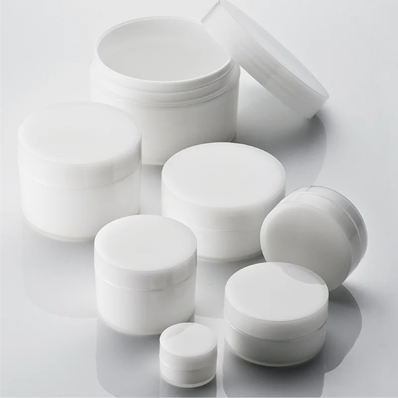 
10ml sample round PP plastic white cosmetic cream jar 