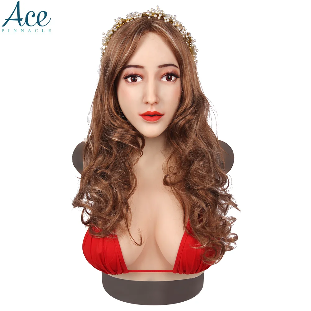 

Silicone Human Mask Breast Forms D cup High Realistic Beauty Facial Features for Masquerade