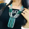oxidized beads necklace