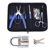 KLOM 20Pcs Lowes Lock Pick Tools Broken Key Extractor Lock Pick Set ,Transparent Practice Padlock bag Locksmith Supplies