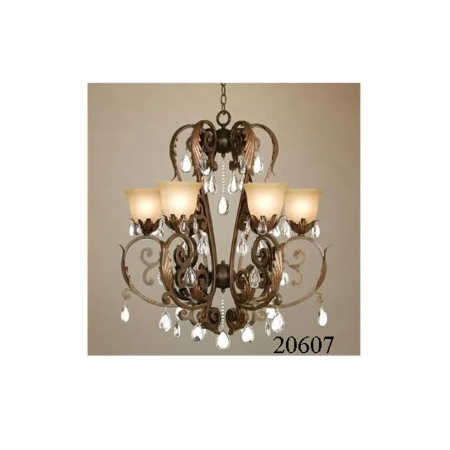 Vintage Iron Chandelier Pendant Lamp 4 Light