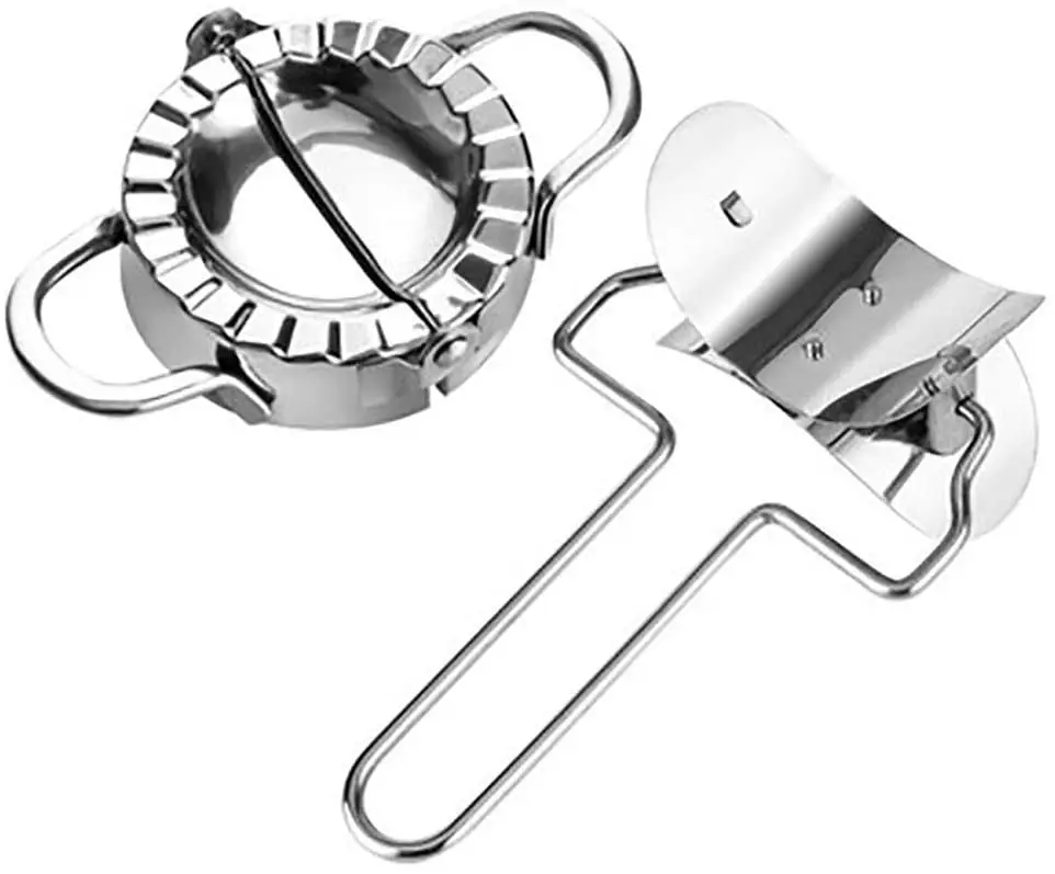 

TWO (2) PIECES DIY DUMPLING MOLD MAKER SET, Silver