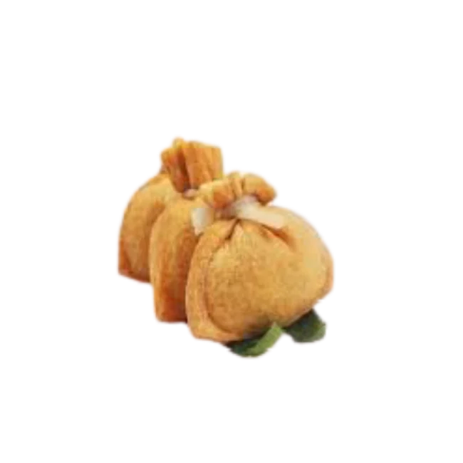 
Bean Curd Skin Pouch with Surimi and Flying Fish Roe Filling Chinese Steamboat Hot Pot Lucky Bag Frozen Food 160G 