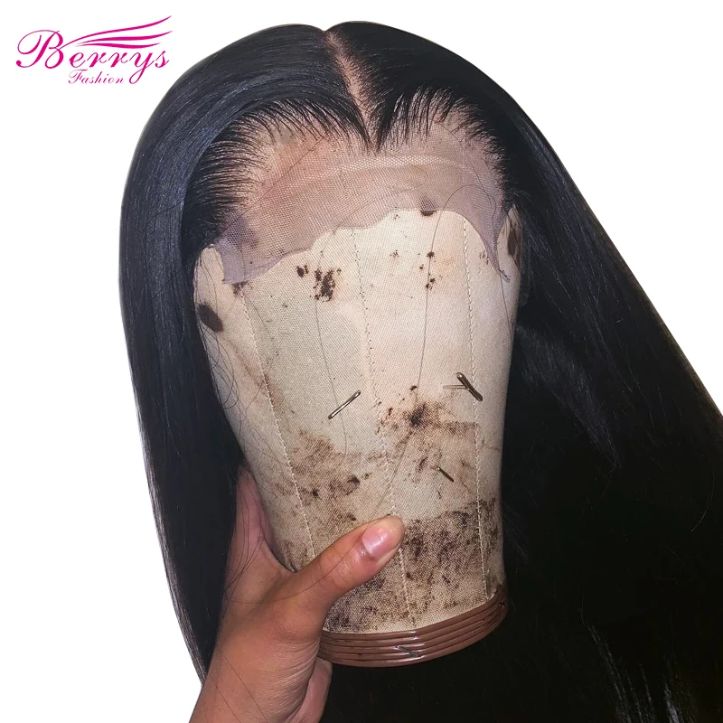 

100% Human Hair Lace Front Wig Straight 5x5 Transparent Lace Closure Wig Cuticle Aligned Brsilien Humian Hair Wig 150%