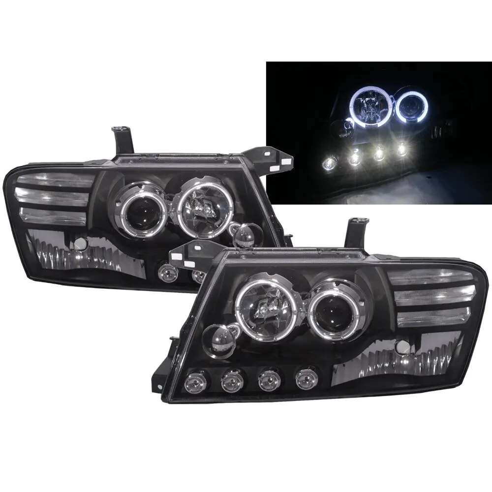 

SHOGUN 2000-2006 LED Angel-Eye Projector HEADLIGHT BLACK for MITSUBISHI LHD