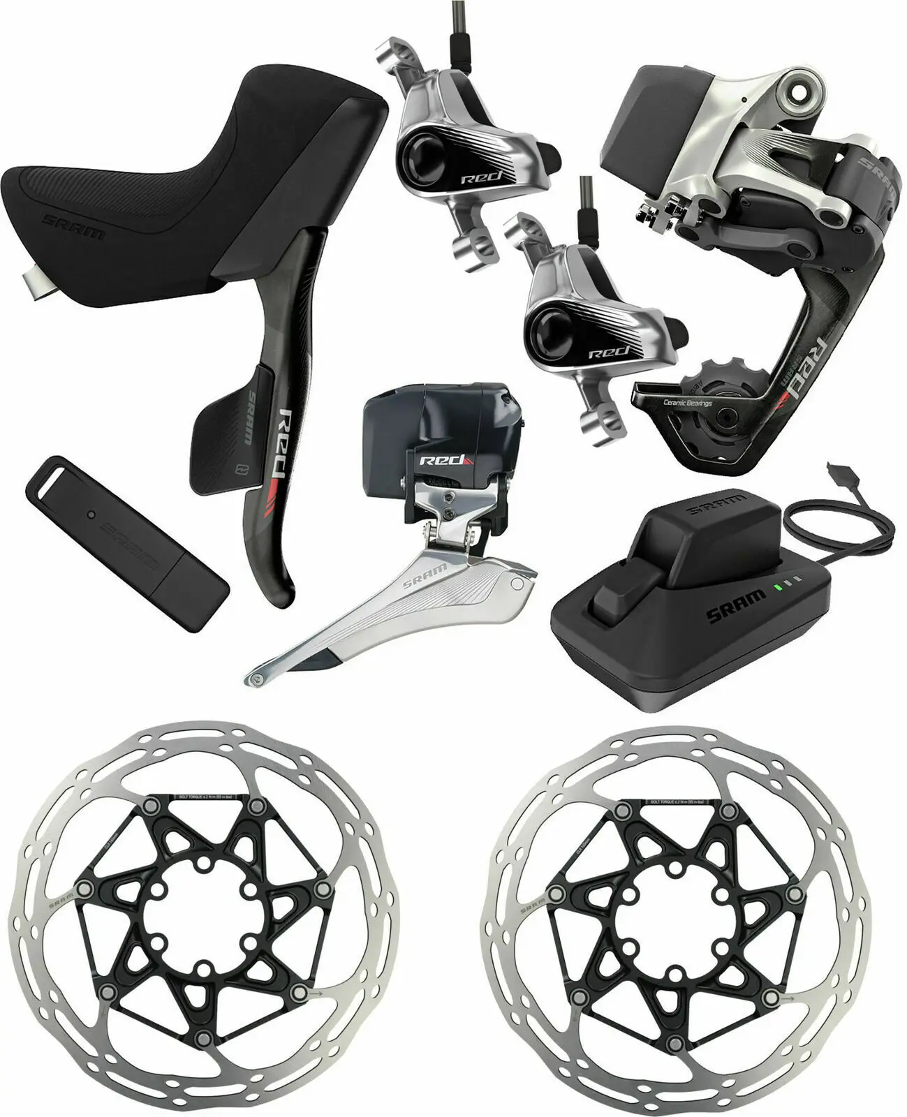 
SRAM 2x11 eTap Road Hydraulic Disc Post Mount Hrd Upgrade kit 