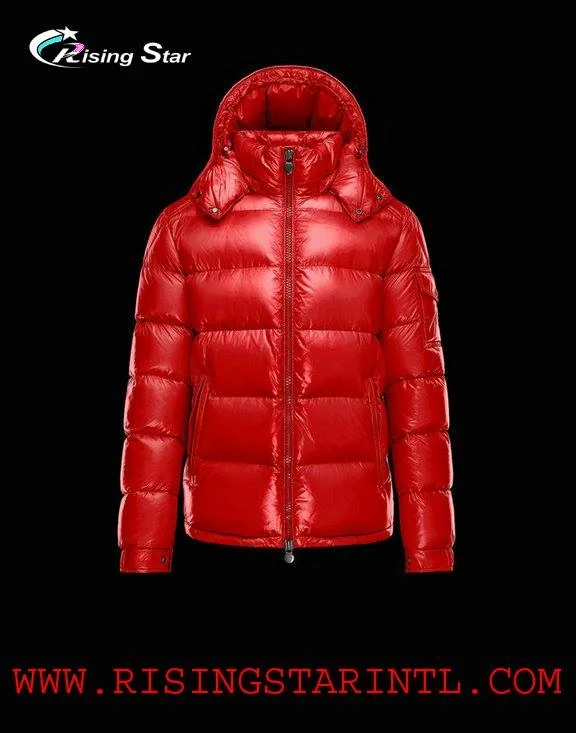 
custom design coat down jacket warm hoods windbreaker thick zipper winter windproof hooded puffer padding jacket men 