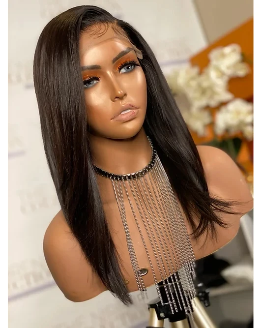 

Low Price thick hair Glueless 13*5 lace front wig Wholesale 150% density for black women