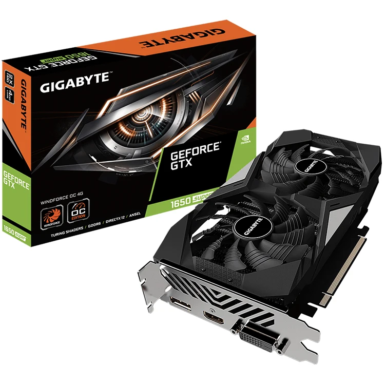 GIGABYTE NVIDIA GeForce GTX 1650 SUPER WINDFORCE OC 4G Graphics Card with 4GB GDDR6 128-bit Memory Interface