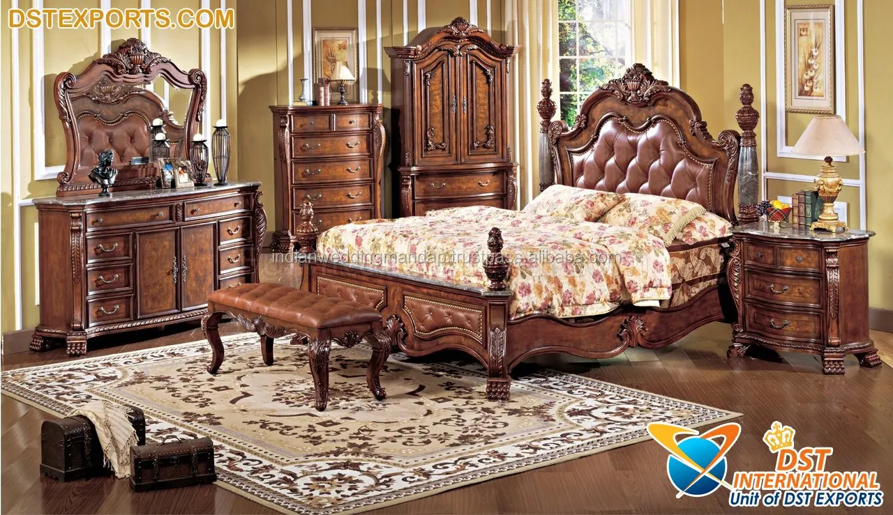Ensemble De Meubles De Chambre En Bois Poli Mobilier De Chambre A Coucher En Teck Marron De Qualite Superieure Buy En Bois Massif Mobilier De Chambre En Bois De Teck Meubles D Interieur Meubles De Maison