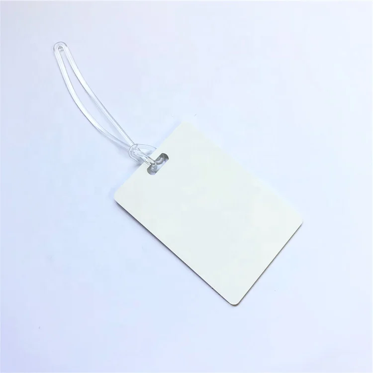 

Customized Sublimation Blanks Plastic FRP Bag Tag, Sublimation white