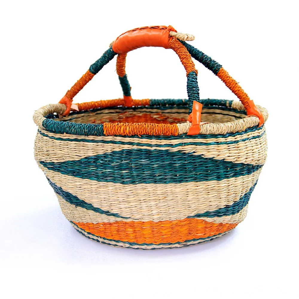 Handicrafts Hot Design Seagrass Baskets With Handles Bolga Basket