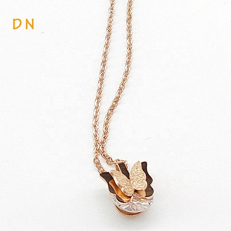 

Dina Hot Sales Trendy Women Butterfly Necklace 14k Gold Pendant Stainless Steel Jewelry Anklets Bracelet Women Jewelry, Silver,rose gold, gold