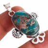 Multi color natural ocean jasper silver plated handmade pendant for wholesale jewellery