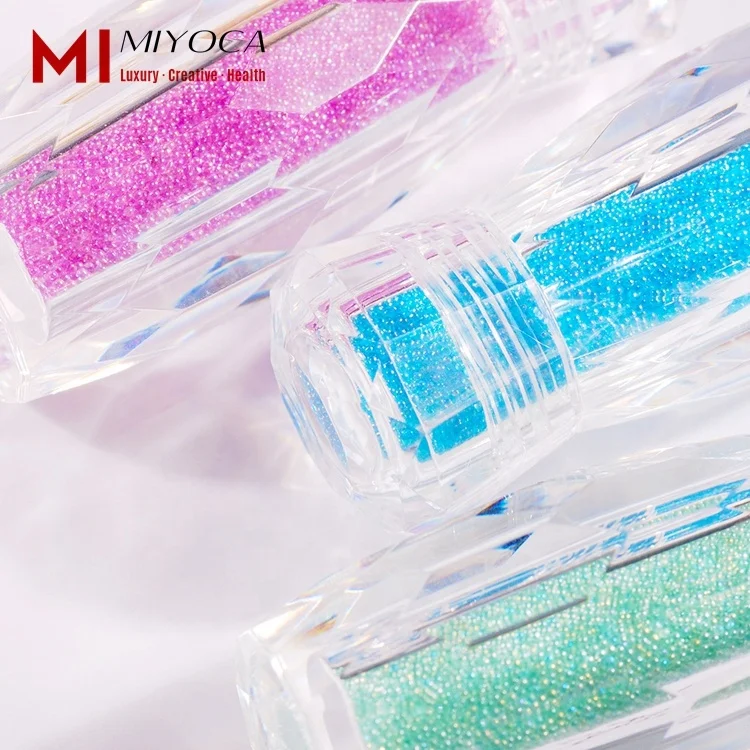 

MIYOCA 12 Bottle Micro Pixie Beads Gravel Nail Crystals For Nails Colorful Micro Strass Glass Caviar Beads Nail Art Decoration