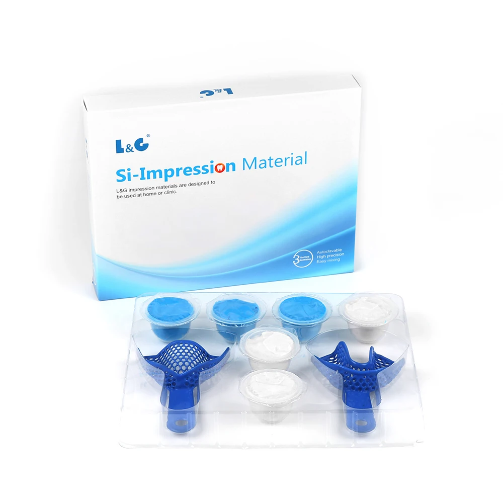 

2020 CE Approved Dental Supplier Impression Tray 3d Dental Impression Scanner Kit For OEM Teeth Mold, Blue and white